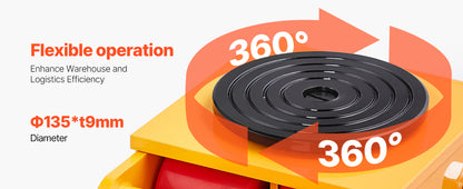 Chariot de Déplacement Industriel 6T – Roulettes 360° – Patin Tout Acier pour Machines & Palettes