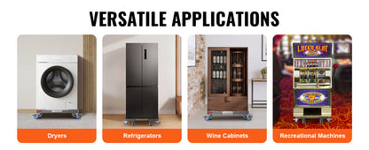 Support Mobile Réglable 400 lb – Base à Roulettes avec Freins – Chariot pour Réfrigérateur & Machine à Laver