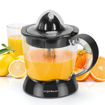 Presse-Agrumes Électrique 700ml – Extracteur de Jus Automatique, Bec Anti-Goutte, Sans BPA, 2 Cônes Interchangeables, Facile à Nettoyer