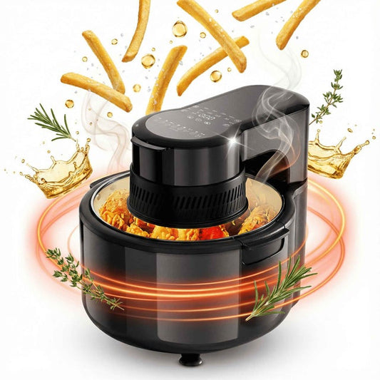 Friteuse à Air 5L Numérique 1200W avec Fenêtre de Visualisation LED – Air Fryer Familiale 8 Programmes – Cuisson Sans Huile