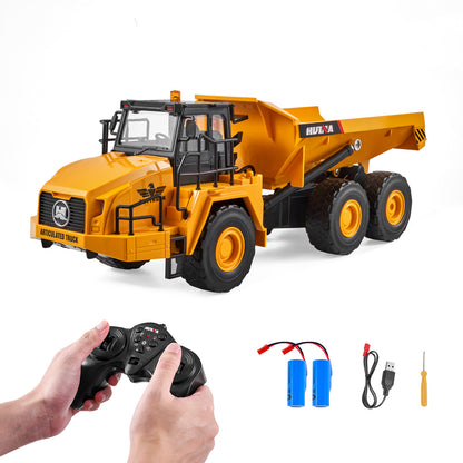 Camion Benne Télécommandé RC 1:18 – 11 Canaux – Véhicule Construction avec Lumières