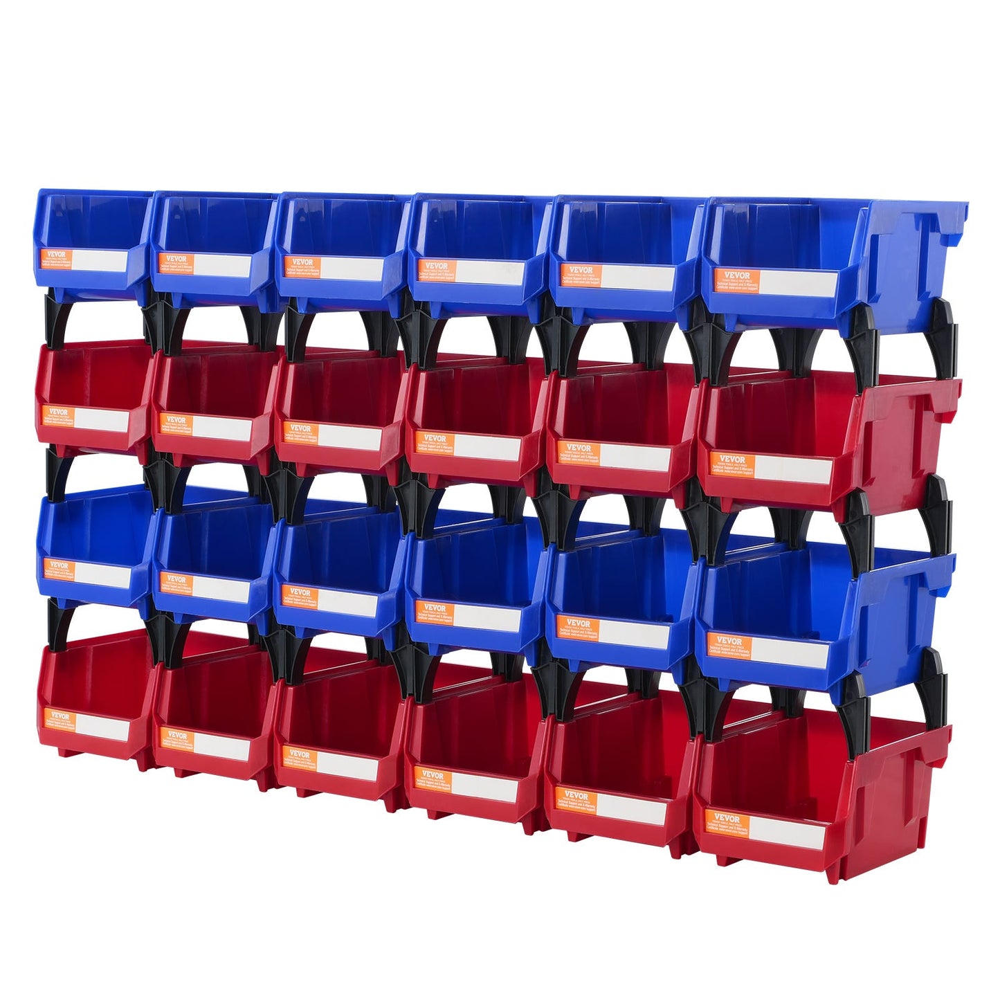 Lot de 24 Bacs de Rangement Empilables 5x4x3 Pouces – Étagère Garage Autoportante – Conteneurs Suspendus