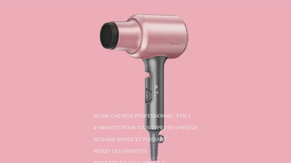 Sèche-cheveux Professionnel 1875W Ionique – Moteur DC – Brushing Rapide – Rose Gold – Femme & Homme