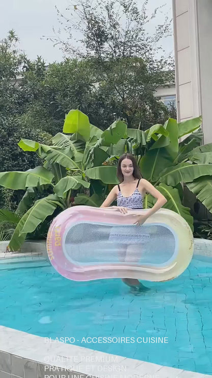 4-in-1 Inflatable Pool Hammock with Breathable Mesh – Floating Relaxation Bed – Beach & Summer Vacation