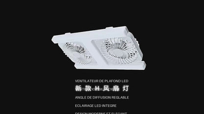 Ventilateur de Plafond LED 60W avec Télécommande – Douille E27 – 3 Vitesses & 3 Températures de Couleur – Chambre, Salon, Cuisine