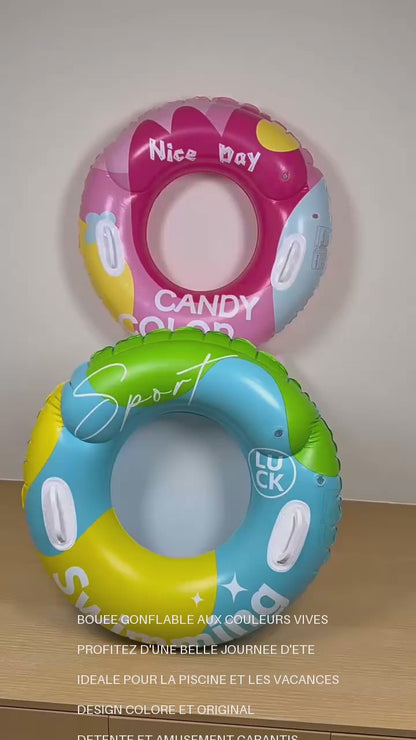 Bouée Gonflable Adulte Grande Taille 60-80 kg – Anneau de Natation Piscine et Plage