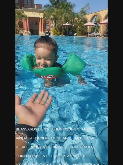 Gilet de Flottaison Enfant avec Brassards – Mousse EVA | Motif Flamant Rose | Apprentissage Natation