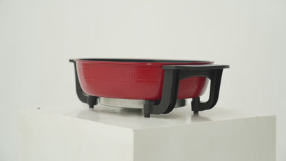 Casserole électrique 1360W avec couvercle – Marmite multifonction grande capacité – Cuisson plats familiaux