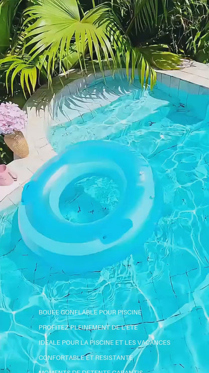 Bouée Gonflable Adulte Double Airbag 60-80 kg – Anneau Natation avec Poignées – Piscine, Plage & Vacances