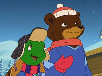Franklin à la Neige — épisode « Franklin et la première étoile », titre présent dans le programme du DVD. Vidéo française de Grandir en s’amusant, 10 min 14 ; animation Franklin contrôlée visuellement. Aperçu d’un épisode, pas une bande-annonce des sept épisodes.