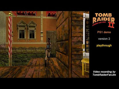 Vidéo d’une démo Tomb Raider II PS1 ; variante exacte du disque vendu non certifiée.