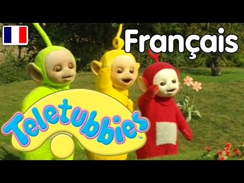 Teletubbies : Qui est là ? — aperçu représentatif de la série originale en français, compilation des épisodes 1 à 4 de 1 h 36, Teletubbies Français WildBrain ; contenu exact de cette édition non confirmé