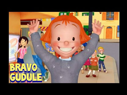 Extrait du générique français de Bravo Gudule (2004), aperçu de la série ; archive Chris McDowd, générique partiel de 28 secondes.