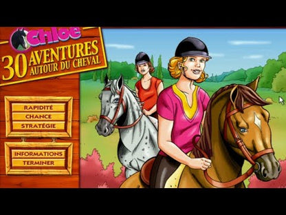 Chloé : 50 Aventures autour du Cheval – Jeu PC CD-ROM | SDLL | Cheval Junior | Filles 6+ — présentation PC