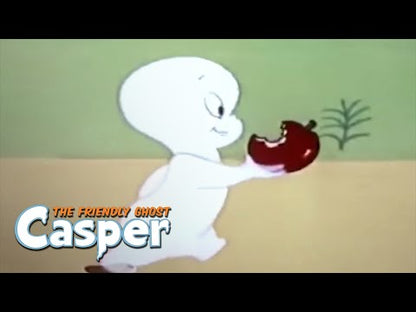 Casper : Le Gentil Fantôme — aperçu représentatif des dessins animés classiques « Boo Kind To Animals », chaîne officielle Casper the Ghost, en anglais (22 min 46). Contenu exact des huit aventures non confirmé.