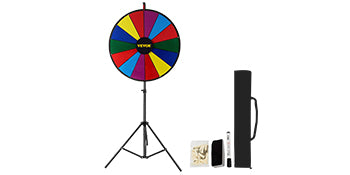 Roue de la Fortune 18 Pouces avec Trépied Pliable – 14 Emplacements Effaçables – Jeu de Support Rotatif pour Animations, Événements et Tirages au Sort