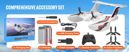 Avion RC 2.4G 3 Canaux en Mousse EPP – Planeur Radiocommandé Air & Eau – Jouet Télécommandé Enfant