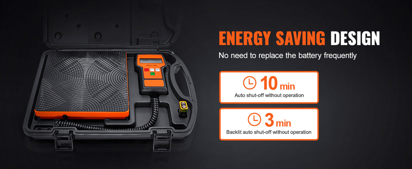 Balance électronique HVAC 110/220 LBS – Balance de charge réfrigérant avec télécommande filaire, haute précision, pour climatisation et froid