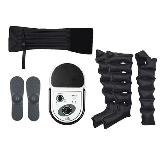 Masseur de Compression d’Air Premium Corps Complet 220V – Massage Pneumatique Jambes Bras Taille et Pieds – Appareil Relaxation Musculaire et Récupération Sportive