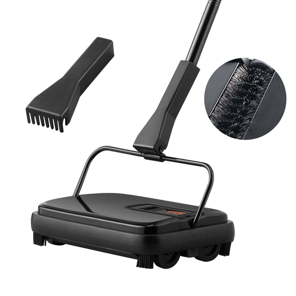 7.87-Inch Manual Sweeper – Crumb Collector for Carpet & Hardwood – 300 ml Bin with Comb