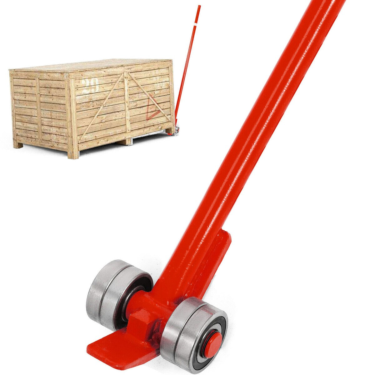 Barre de Levier 5-6 Pieds 6600 lb – Levier de Manutention avec Roues – Poignée Ergonomique Inclinable