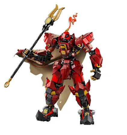 Figurine Mecha à construire 996 pièces – Robot chevalier Flame Knight blocs de construction – Modèle décoratif