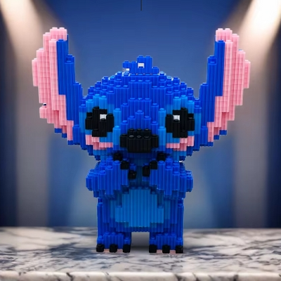 Figurine blocs de construction 21 cm – Modèle animal mignon à assembler – Jeu créatif enfants & adultes – Compatible briques
