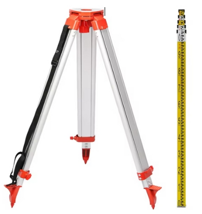 Trépied Laser Professionnel 1,65 m – Support Niveau Laser Réglable en Aluminium avec Mire 5 m, Pied Stable pour Outils de Mesure