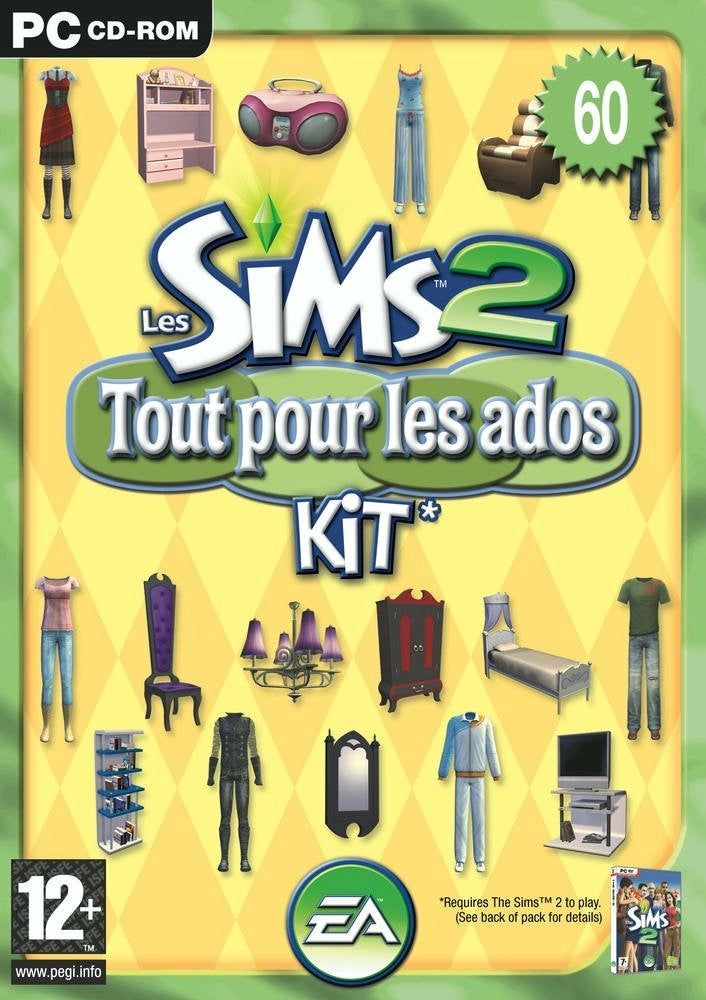 jeu pc les sims 2 tout pour les ados kit