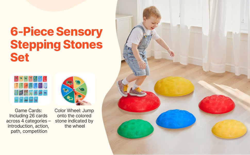 Lot de 6 Tortues d’Équilibre Enfant – Jeu de Coordination & Parcours Motricité – Jouet Extérieur