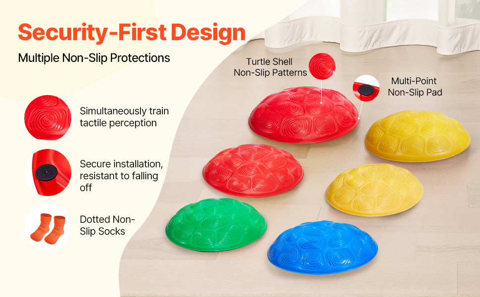 Lot de 6 Tortues d’Équilibre Enfant – Jeu de Coordination & Parcours Motricité – Jouet Extérieur