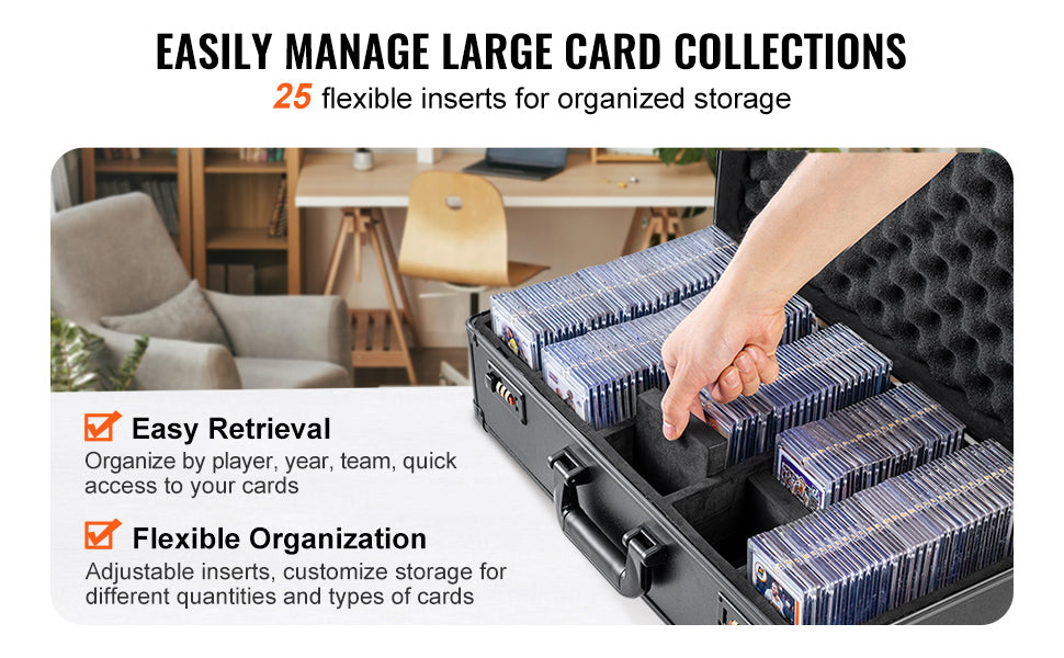 Boîte de Rangement Cartes Gradées avec Serrure – 4 ou 5 Compartiments Sécurisés
