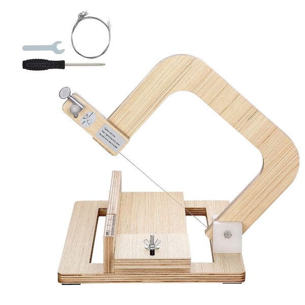 Coupe-Savon Réglable 0-2 Pouces – Trancheuse à Savon en Bois – Fil Inox Réglable avec Fils Supplémentaires