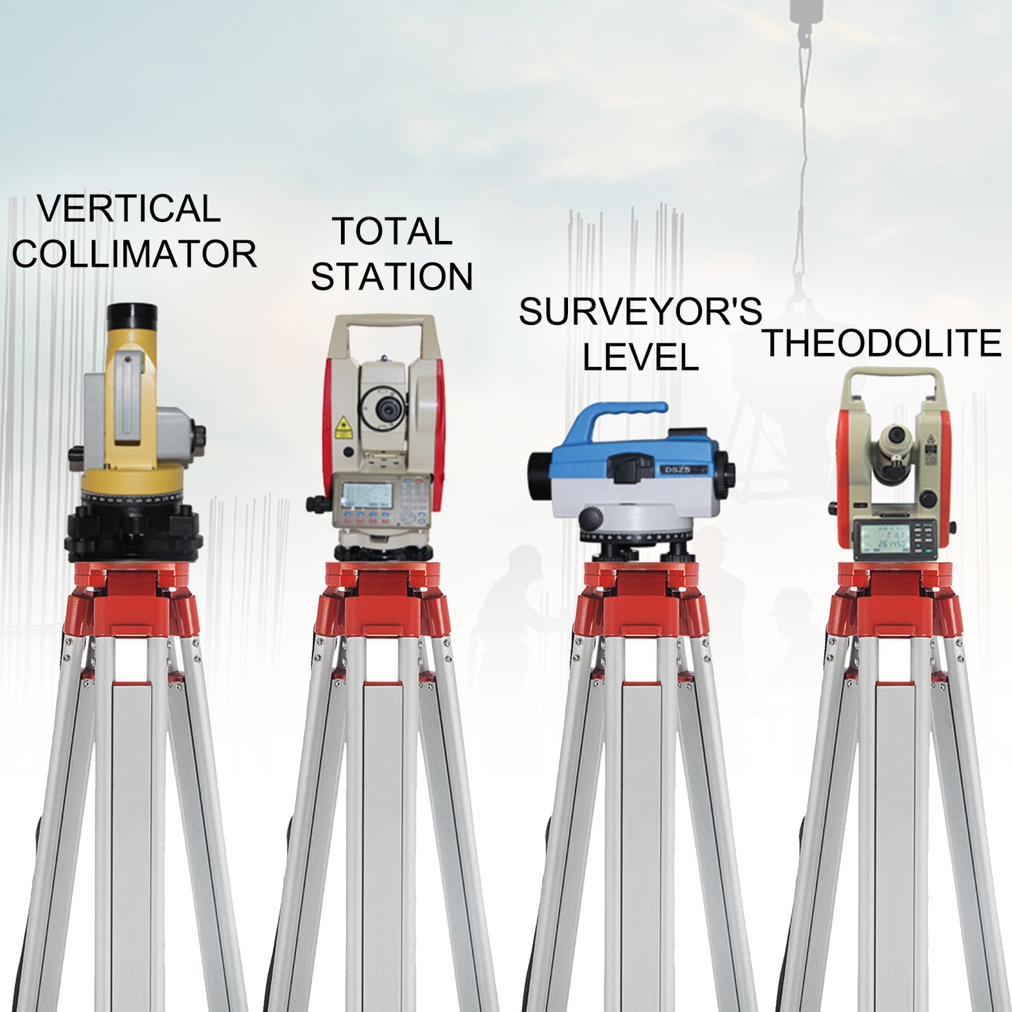 Trépied Laser Professionnel 1,65 m – Support Niveau Laser Réglable en Aluminium avec Mire 5 m, Pied Stable pour Outils de Mesure