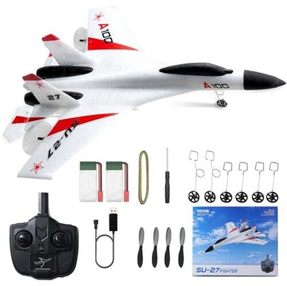 Avion RC SU27 2.4G – Planeur Télécommandé en Mousse avec 2 Batteries