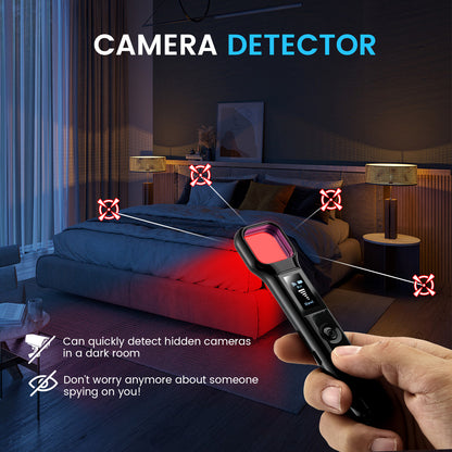 4-in-1 Spy Camera Detector – Infrared + RF Signal + GPS Detector – Portable Anti-Spying