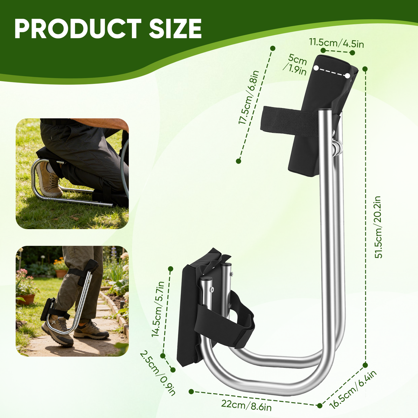 Siège Genoux Portable Ergonomique – Support Cheville Jardinage Bricolage – Protection Genoux Confort