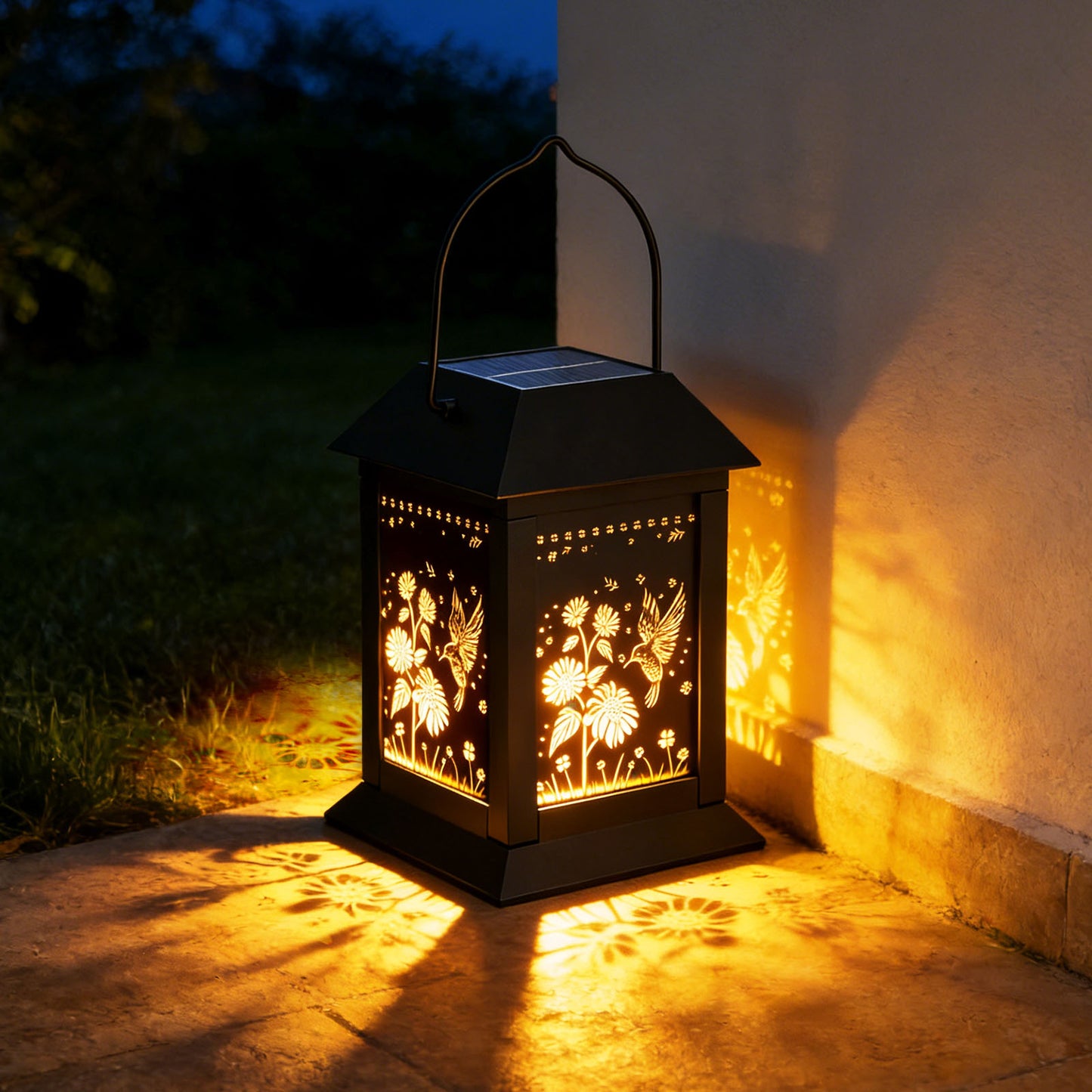 Lot 2 Lanternes Solaires Extérieur – Lumière LED Bougie Vacillante Étanche Jardin – Décoration Suspendue