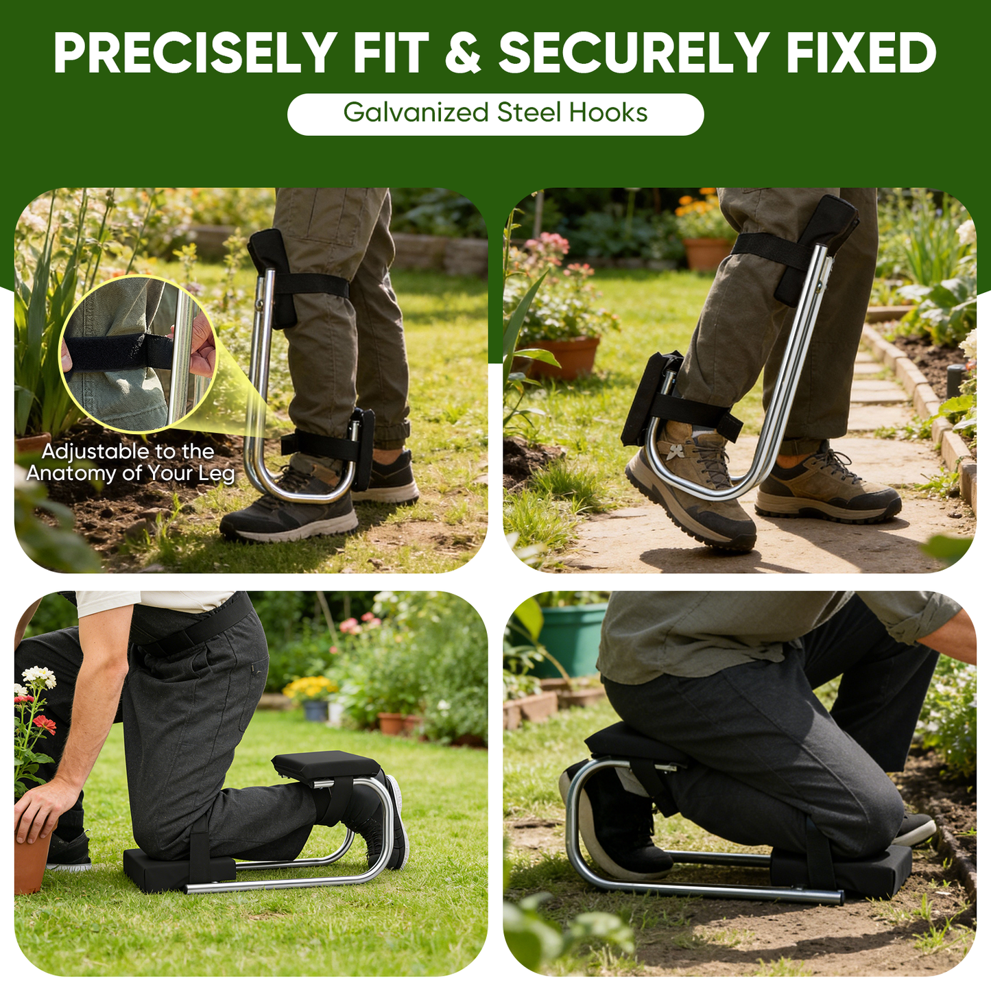 Siège Genoux Portable Ergonomique – Support Cheville Jardinage Bricolage – Protection Genoux Confort