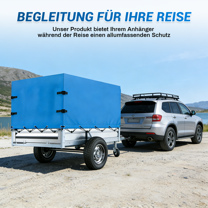 Housse Remorque Oxford 600D Impérméable – Protection Extérieure Anti-UV Pare-Soleil Coupe-Vent