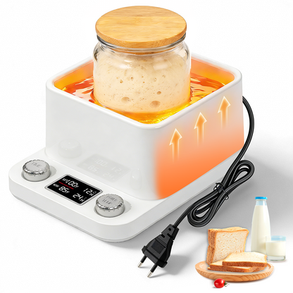 Chauffe Levain Intelligent – Fermentation Pain Yaourt Bière – Thermostat Précision 1°C Minuteur 198h