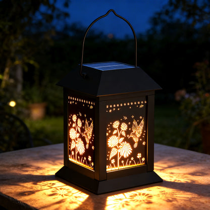 Lot de 2 Lanternes Solaires Extérieur – LED Bougie Vacillante Étanche – Décoration Jardin Terrasse Suspendue