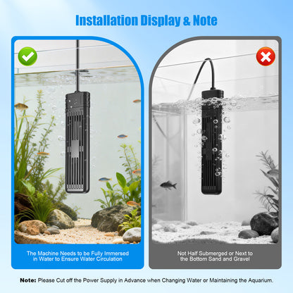 Chauffage Aquarium 300W/600W – Barre Chauffante Submersible LCD Température Réglable – Poissons Tortues