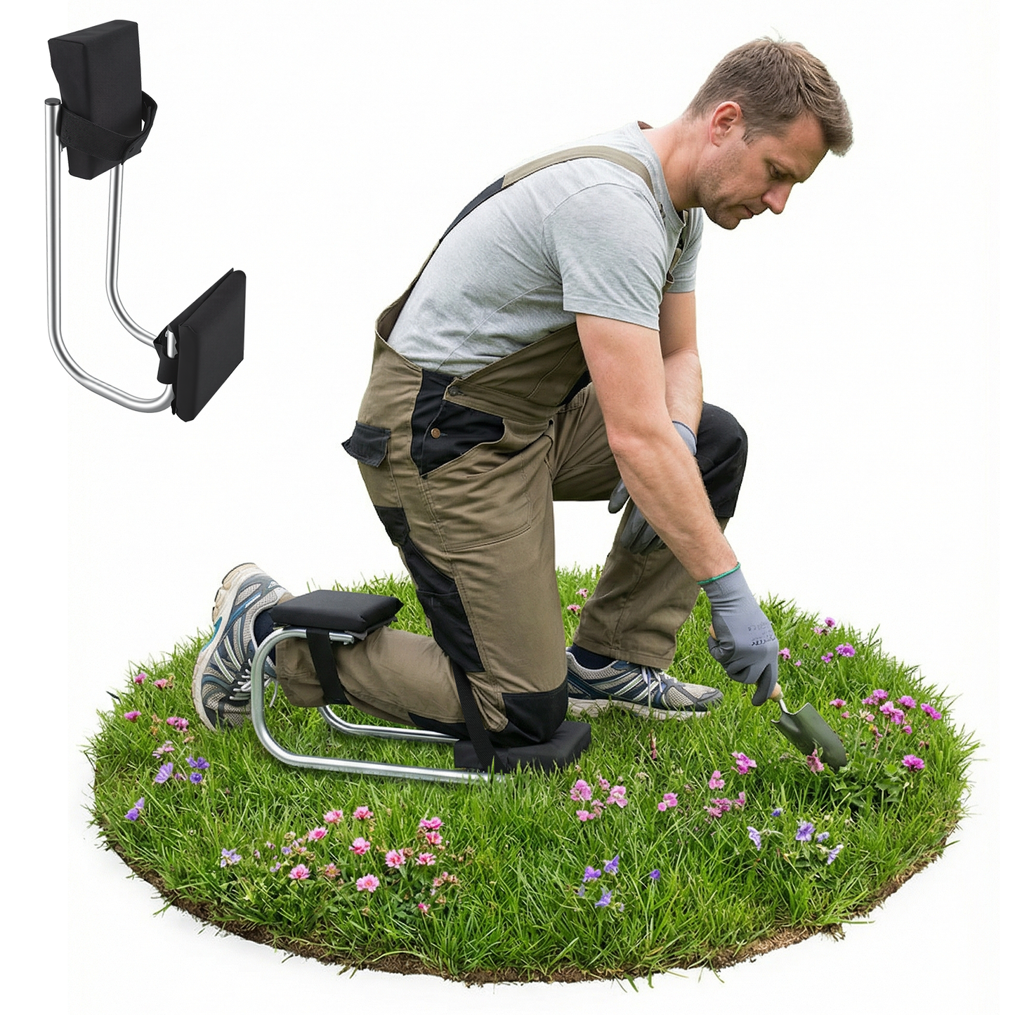 Siège Genoux Portable Ergonomique – Support Cheville Jardinage Bricolage – Protection Genoux Confort