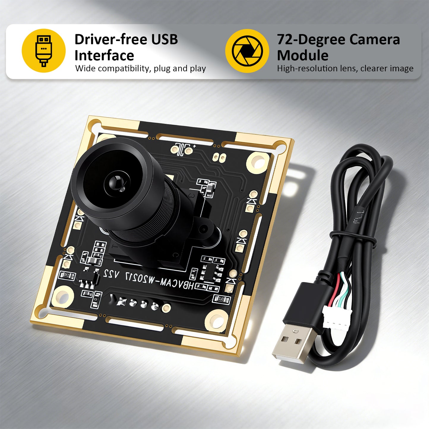 Module Caméra USB 720P – Lot de 3 – Angle 100° – Détection Visage – Caméra DIY pour PC, Voiture, Surveillance