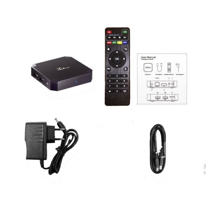 Box TV Android 9.0 1GB/8GB – Décodeur Smart TV 4K WiFi pour Télévision